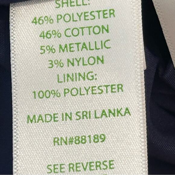 Lilly Pulitzer Adler Navy Jacquard Hearts Skirt Size 14 - Picture 7 of 11